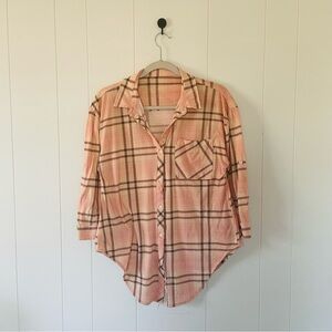 Plaid Button-Up Shirt